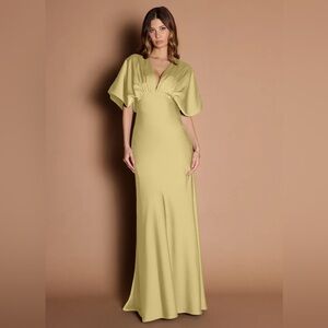 Azazie Lavinia Lemon Sorbet Dress